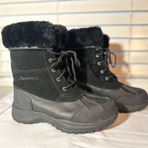 Men’s Bearpaw Black Wool Lined Winter Boots